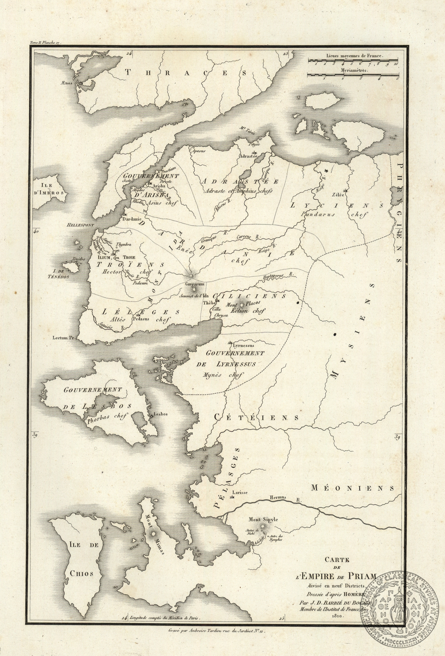 Carte de l' Empire de Priam